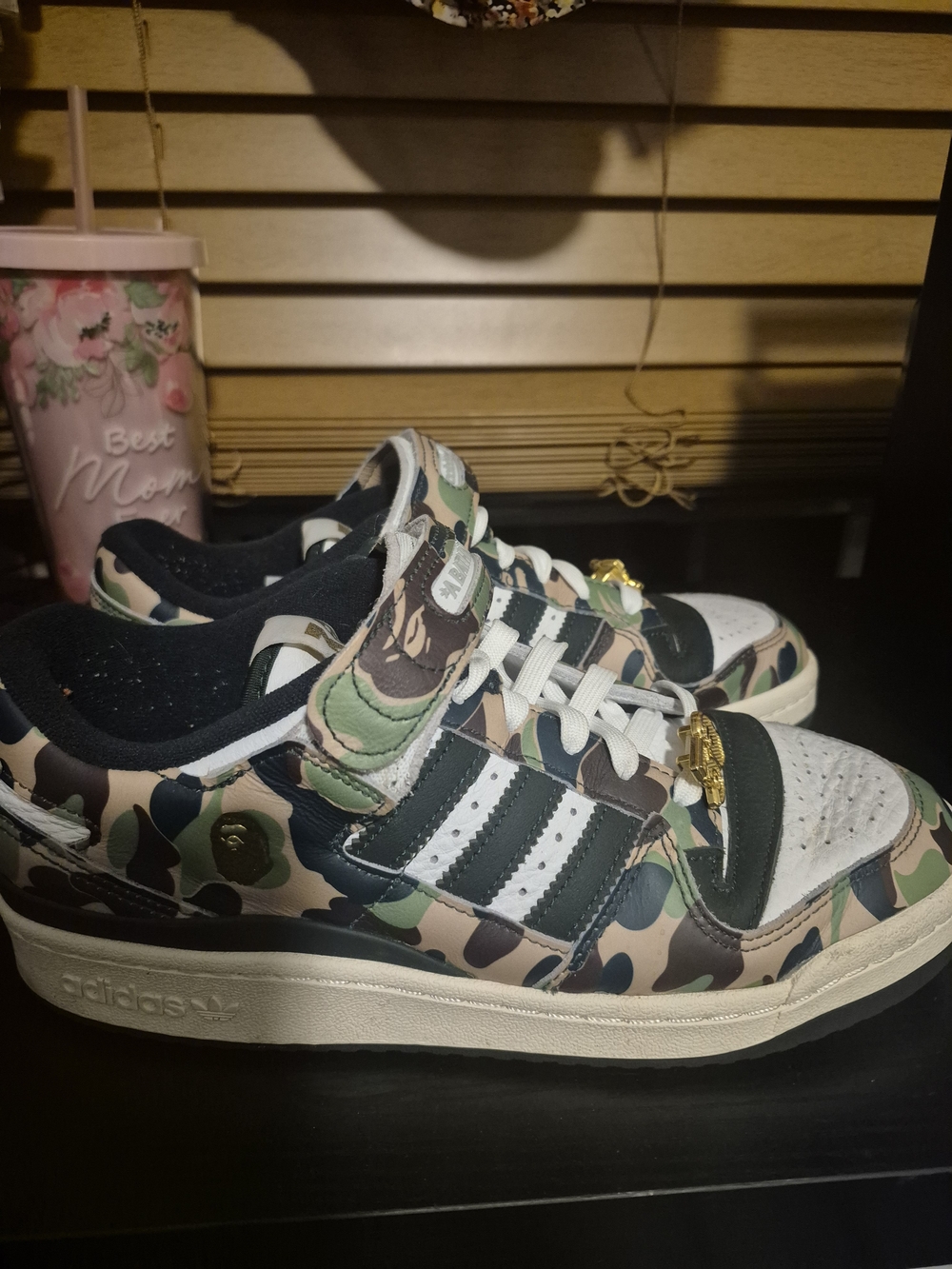 A Bathing Ape x adidas MENS' Camouflage Low-Top Sneakers - Green/White - Picture 4 of 4